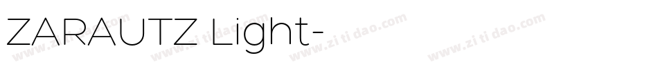 ZARAUTZ Light字体转换